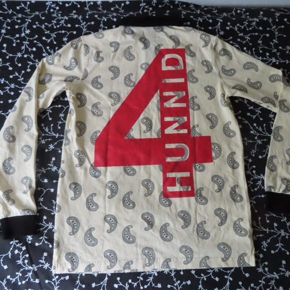 Yg Cream Paisley Long Sleeve Polo Shirt 